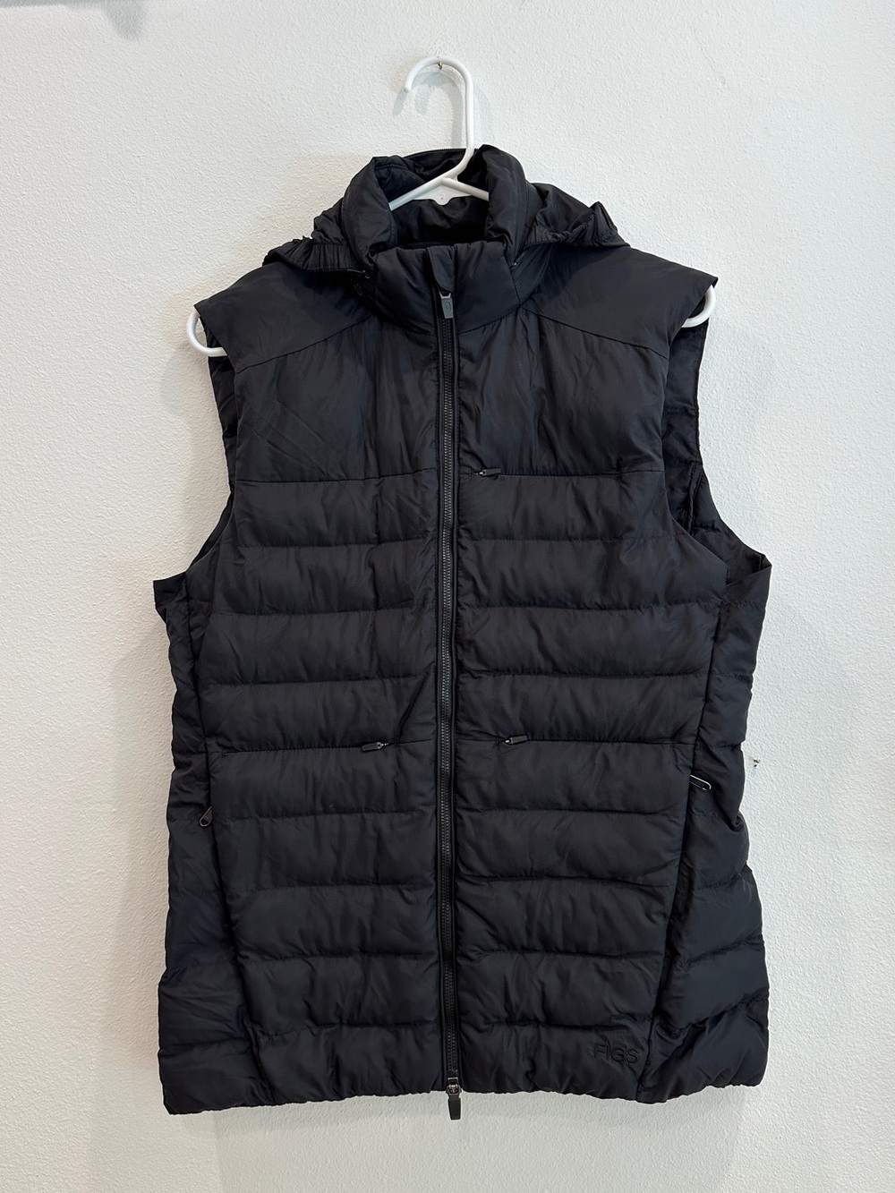 Figs Black Packable Down Vest size Medium